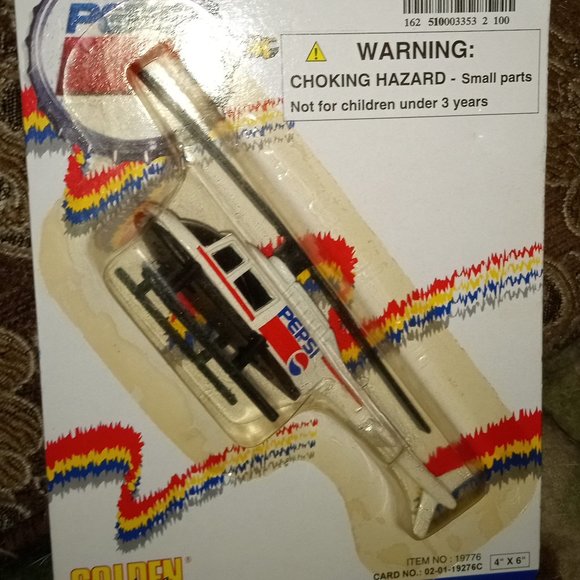 Golden Wheel Team Pepsi Diecast Helicopter Rare - Picture 1 of 1